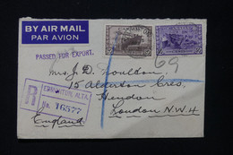 CANADA - Enveloppe En Recommandé De Edmonton Pour Londres En 1946 - L 82531 - Lettres & Documents