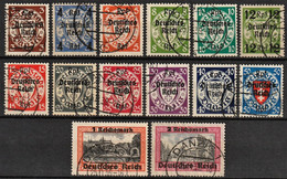 1939 Germany "Deutsches Reich" Overprint & Surcharges On Danzig Definitives Set (o / Used) - Usados