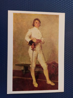 "PORTRAIT OF GOROKHOVA" By Bogdanov.  Fencing - Escrime - Fechten.  OLD Postcard 1978 - USSR - Fencer - Fencing