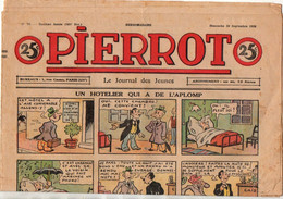 Pierrot N°38 Un Hôtelier Qui A De L'aplomb - Rouletabosse Reporter - Par Le Riz - Le Secret De La Tour D'Angle De 1936 - Pierrot