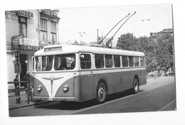 LIEGE (Belgique) Photographie Format CPA Trolleybus Superbe Plan 1952 - Lüttich