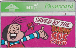 UK - The Dandy SOS Card 4/Beryl The Peryl(BTA126), CN : 567G, Used - BT Emissioni Pubblicitarie