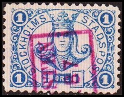 1887. SVERIGE.  STOCKHOLMS STADSPOST. 1 ÖRE.  () - JF411579 - Local Post Stamps