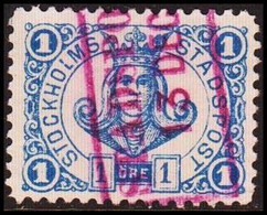 1887. SVERIGE.  STOCKHOLMS STADSPOST. 1 ÖRE.  () - JF411580 - Local Post Stamps