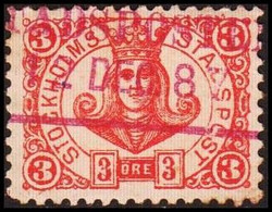 1887. SVERIGE.  STOCKHOLMS STADSPOST. 3 ÖRE. Luxus Cancel. () - JF411605 - Local Post Stamps