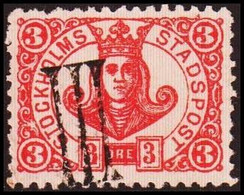 1887. SVERIGE.  STOCKHOLMS STADSPOST. 3 ÖRE.  () - JF411608 - Local Post Stamps