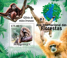 Mozambique 2011 MNH - Monkeys (Fauna). Yvert & Tellier: 343,  Michel: 4463 / Bl.427,  Scott: 2191 - Mosambik