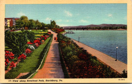 Pennsylvania Harrisburg View Along Riverfront Park Curteich - Harrisburg