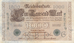 1000 Mark 1910 Reichsbanknote AU/EF (II) - 1000 Mark