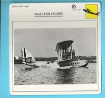 FICHE AVION---hydravion à Coque--GRANDE BRETAGNE---SHORT S.8/8 RANGOON--voir 2 Scans - Vliegtuigen