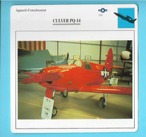 FICHE AVION---appareil D'entraînement--USA---CULVER PQ-14-voir 2 Scans - Vliegtuigen