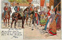 Paul KAUFFMANN * CPA Illustrateur Alsacien * Usages & Costumes D'alsace * 13 Les Invitations Au Mariage - Kauffmann, Paul