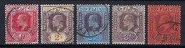 FIDJI 1903-05: Lot D' Obl. CAD - Fidji (...-1970)