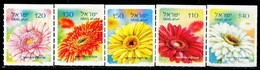 XB1959 Israel 2020 Beautiful Wild Flowers 5V Stickers - Unused Stamps (without Tabs)