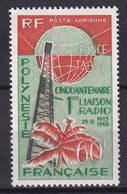 POLYNESIE - 1966 - POSTE AERIENNE YVERT N° 15 ** MNH - COTE = 23.5 EUR. - RADIO - Neufs