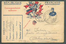 CP Aux Drapeaux De L'armée Française Obl. Sc P.M.B. 23-XI-1915 Vers ADINKERKE 25-XI-1915. - 16814 - Zona Non Occupata