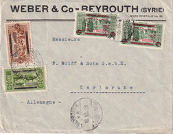 LIBAN 1928 LETTRE DE BEYROUTH - Storia Postale