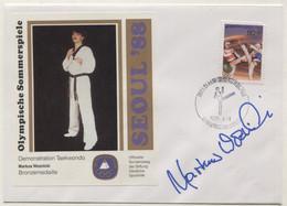 South Korea 1988 Seoul Summer Olympic Games Demonstration Taekwondo Fight Markus Woznicki Autograph - Unclassified