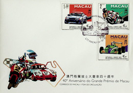 1993. Macau. FDC 40º Aniversário Do Grande Prémio De Macau - Andere & Zonder Classificatie