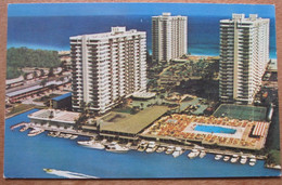 HEMISPHERE HOTEL MOTEL INN MIAMI HALLANDALE FLORIDA USA UNITED STATES CARD ANSICHTSKARTE CARTOLINA POSTCARD PC STAMP - Santa Barbara