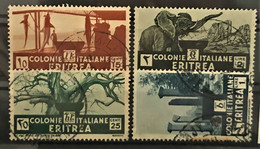 ERITREA 1934 - Canceled - Sc# 161, 162, 164, 165 - Eritrea