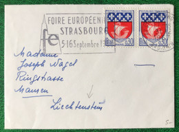 France Blason (Paris) Sur Enveloppe Pour Le Liechtenstein - (B385) - 1961-....