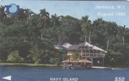 Jamaica, 75JAMB, $50, Navy Island, 2 Scans.    Normal Zero - Giamaica