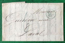 France Lettre De Paris (cachet Bleu) 13.8.1931, Taxe 6 Décimes, Pour Laval - (B397) - 1801-1848: Précurseurs XIX