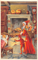 Carte Postale Fantaisie De NOËL - PERE  NOËL Avec Sa Hotte Jouets Enfants Lutin Dessin Illustrateur JuB - Santa Claus