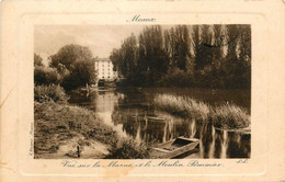 Meaux * Vue Sur La Marne Et Le Moulin Pommier * Voir Cachet Au Dos " Hôpital Auxilliaire 21 Blessés Militaires " - Meaux