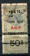 A. O. F. TIMBRE FISCAL  " 2 FR  TOUTES TAXES  A.O.F. (barré  TAXE FIXE 50c) " OBLITERE - Used Stamps