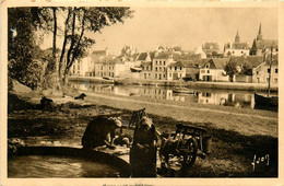 Auray * Vue Sur St Goustan Et La Rivière Le Loch * Lavoir Laveuses - Auray