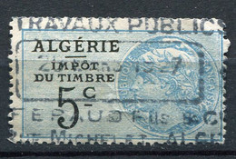 ALGERIE TIMBRE FISCAL " ALGERIE IMPOT DU TIMBRE 5c " OBLITERE - Used Stamps