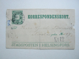 HELSINFORS , STADSPOSTEN , Brief  1894 , Altersspuren - Lettres & Documents