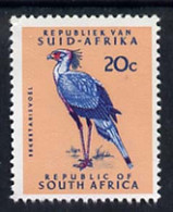 South Africa 1964 Secretary Bird 20c (Redrawn & Wmk'd) U/M, SG 249* - Ungebraucht