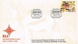 Südafrika Erstagsstempel Jugendbriefmarkenausstellung Pietermaritzburg 1987 - Autres & Non Classés