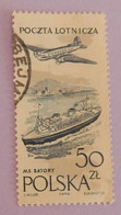 POLOGNE YT PA 51 OBLITÉRÉ "TRANSATLANTIQUE BATORY' ANNÉES 1957/1958 - Used Stamps