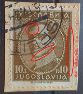 KING ALEXANDER-10 D-ERROR-POSTMARK SPLIT-CROATIA-YUGOSLAVIA-1931 - Gebraucht