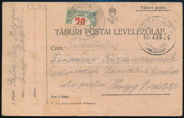 1915 Tábori Posta Levelezőlap Felezett 20f Portóval Szépligetről Nagybaczonba / Field Postcard With Bisected 20f Postage - Other & Unclassified