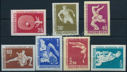 ** 1958 Sport (III.) Vágott Sor (6.000) (rozsdapöttyök / Stain Spots) - Autres & Non Classés