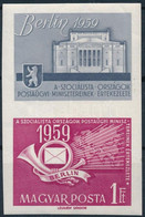 ** 1959 A Szocialista Országok Postaügyi Minisztereinek értekezlete II. - Berlin Vágott Bélyeg (4.000) - Autres & Non Classés