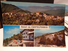 Cartolina  Saluti Da Castelpoggio   Frazione Del Comune Di Carrara Vedutine Timbro Rifugio 1968 - Carrara