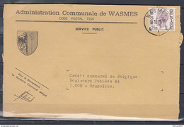 Brief Van Wasmes E1E Naar Bruxelles Service Public - 1970-1980 Elström