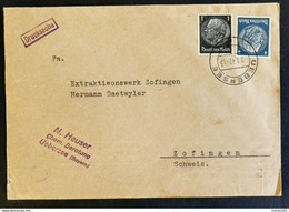Deutsches Reich 1942, Ausland Bedarfsbrief Zensur ÜBERSEE - Zofingen/Schweiz - Storia Postale