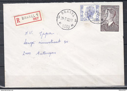 Aangetekende Brief Van Brakel 5 (Sterstempel) Naar Antwerpen - 1970-1980 Elström