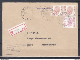 Aangetekende Brief Van Montenau (sterstempel) Naar Antwerpen - 1970-1980 Elström