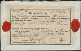 1848 Hivatalos Irathoz Csatolt Recepiess Egy Csomag Feladásáról "WEISELBURG" - Buda - Autres & Non Classés