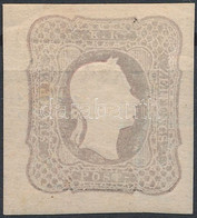 * 1870 Hírlapbélyeg újnyomat Szürkéslila, Vízjeles / Newspaper Stamp Reprint Greyish Lilac, With Watermark. Certificate: - Autres & Non Classés