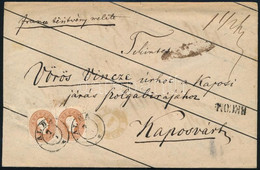Ca. 1861 3 X 10kr Ajánlott Tértivevényes Levélen / On Registered Cover With Recorded Delivery "ALBA" - Kaposvár - Autres & Non Classés