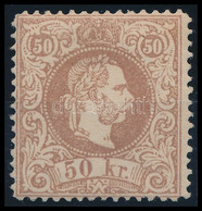 * 1867 50kr Barna, Szép Minőség, Pici Falcnyom / Brown, Nice Condition, Small Hinge. Certificate: Strakosch - Autres & Non Classés